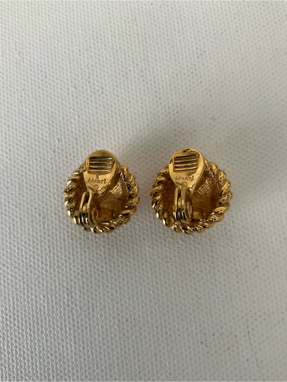 Monet Gold Tone Twisted Rope Knot Clip-On Earrings - Picture 4 of 5